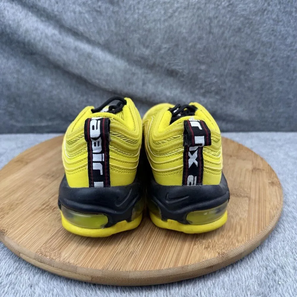 Nike Air Max 97 Shoes Boys Size 5Y Yellow Black Running Sneakers BV1242-700